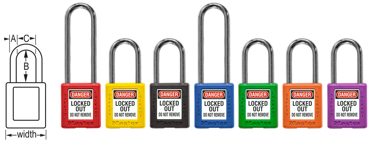 Master Lock 410 Thermoplastic Safety Padlock Series 410RED C3857