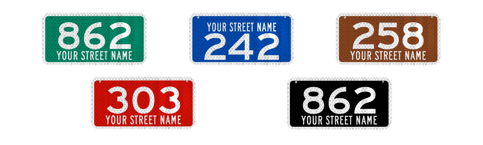 911 Address Signs colors we offer.