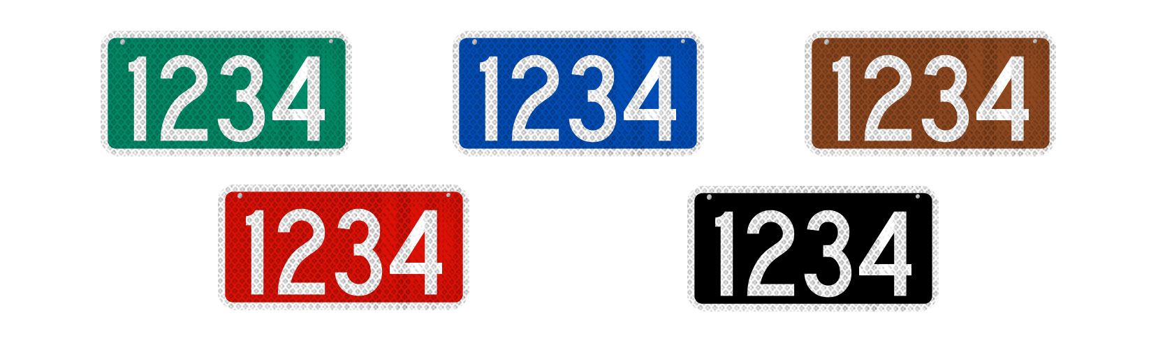 911 Address Signs colors we offer.