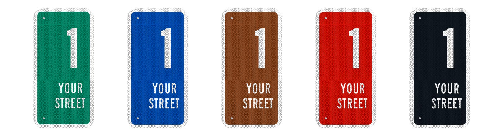 911 Address Signs colors we offer.