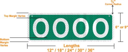 Specification of Horizontal 911 Signs