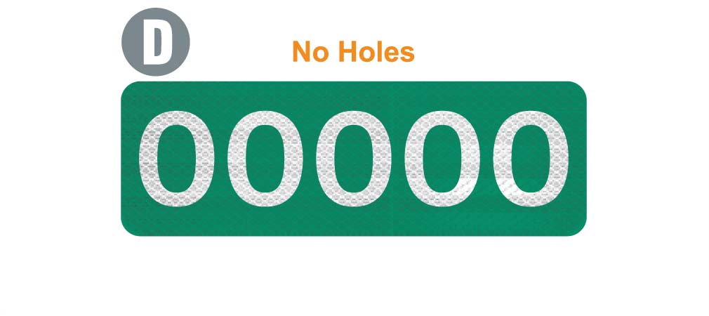 No Holes (use when installing on bracket)