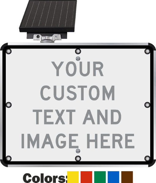 Led Rope Around Rectangle Sign Custom Rectangle Solar LED Fluorescent Traffic Signs - Shop Now, Ships Fast
