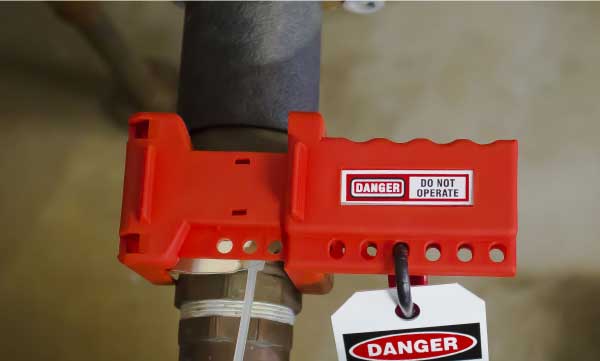 Ball Valve Lockout - Small -for ball valve dia 3/8' to 1-1/4' (Max handle length 7.5')