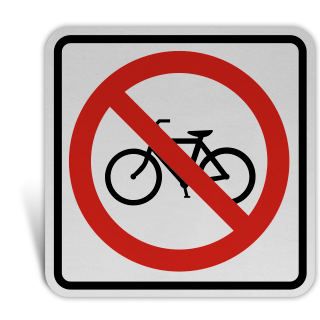 No Bicycle Signs