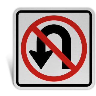 No U-Turn Sign