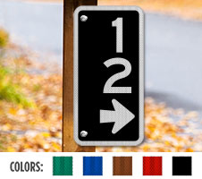 911 Vertical Signs with Arrow