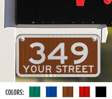 911 Horizontal Signs with Street Name and Border