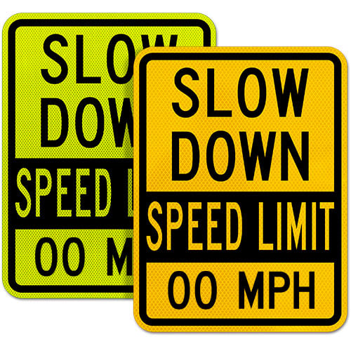 Custom Speed Limit Sign