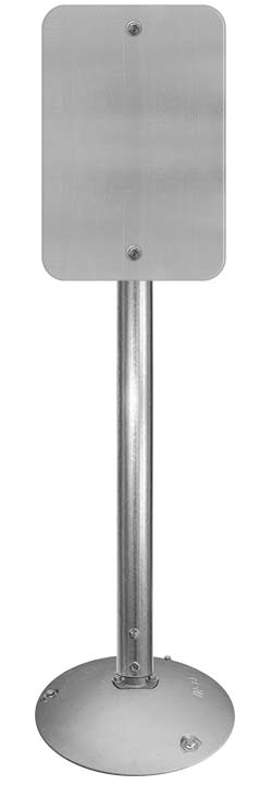 Aluminum Base with 2⅜″ Round Sign Posts