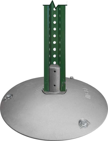 Aluminum Base with U-Channel Sign Post