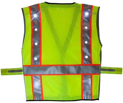 Green LED Vest Back