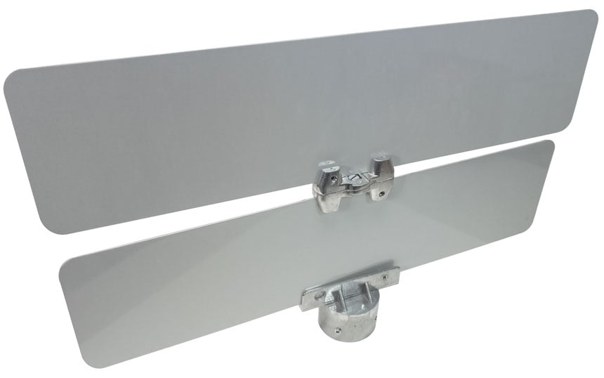 Mounted universal street sign bracket at 180 degree angle