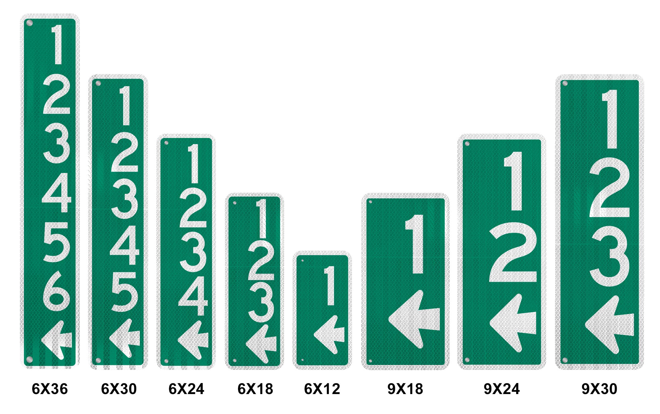 911 Address Signs Size Comparison