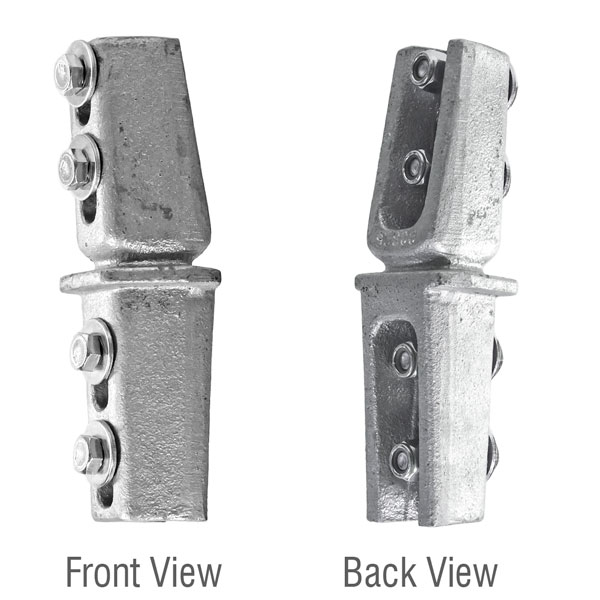 Detailed view of the u-channel post breakaway coupler