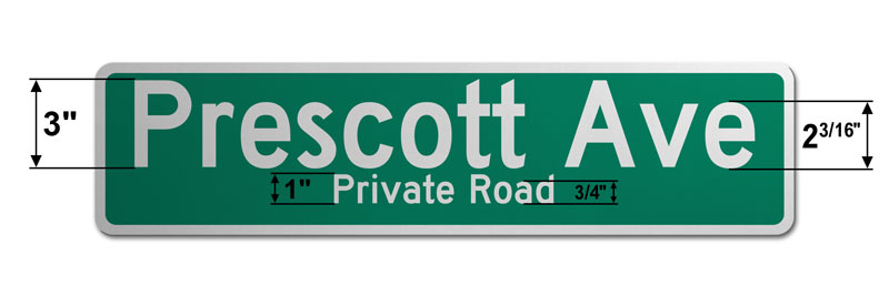 6″ Tall Street Sign with Directional Arrow