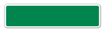 Blank Green Street Name Sign with Border