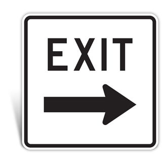 Entrance and Exit Sign